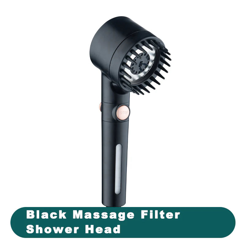 High Pressure Boost Pressure Massage Filter Shower Head with 3 Modes