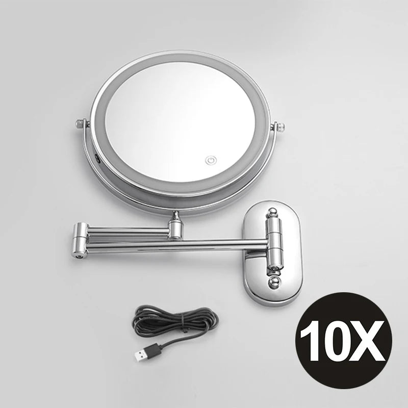 3-Color Lighted 10x LED Magnifier Mirror