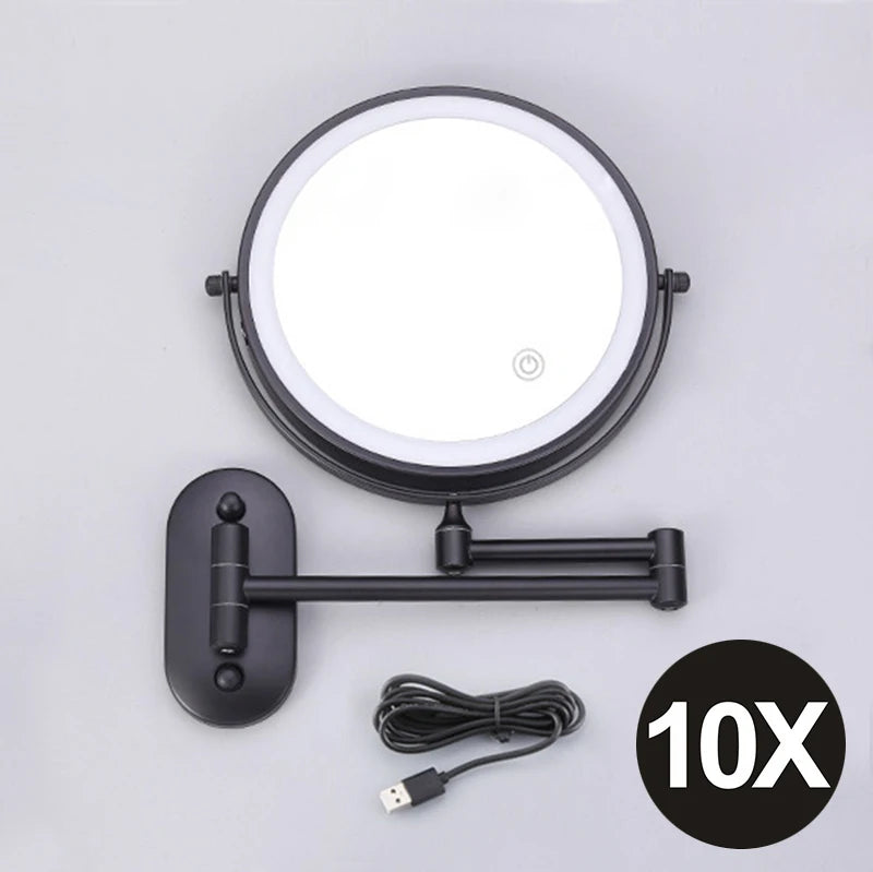 3-Color Lighted 10x LED Magnifier Mirror