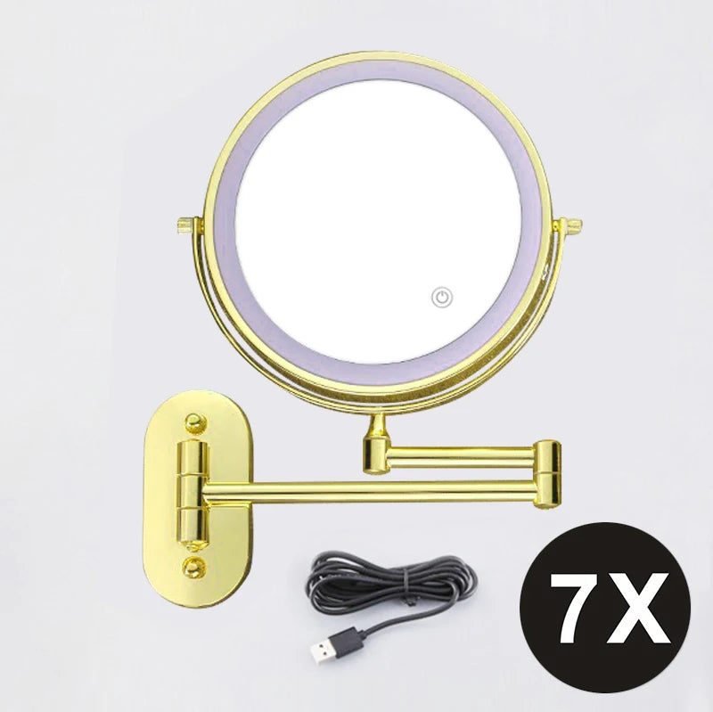 3-Color Lighted 10x LED Magnifier Mirror